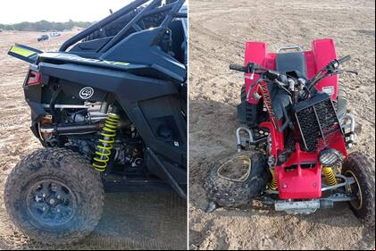 Accidente de cuatriciclos en Pinamar.