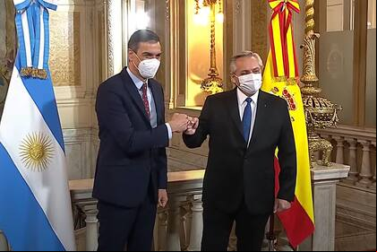 Alberto Fernández recibe a su par español Pedro Sánchez, en Casa Rosada