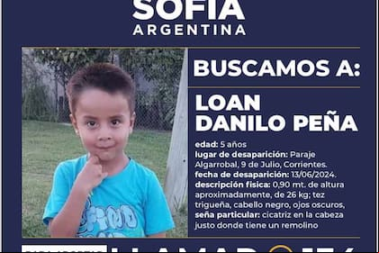 Alerta Sofía por la desaparición de Loan Danilo Peña