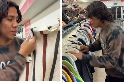 Alex muestra en su clip una camiseta de la marca Zara, por US$ 2.