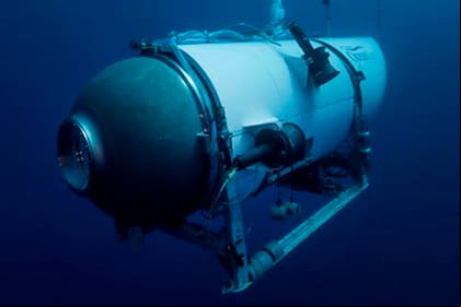 ARCHIVO - Esta fotografía sin fechar proporcionada por OceanGate Expeditions en junio de 2021 muestra el sumergible Titan de la compañía. (OceanGate Expeditions vía AP, archivo)