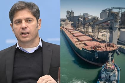 Axel Kicillof descartó la creación de una empresa estatal de granos, pero itió la intención de usar el puerto "pagando los servicios" el Estado provincial