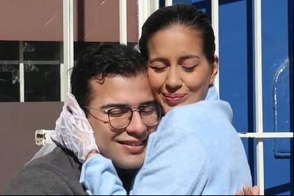 Cecilia Strzyzowski y su marido, César Sena, que hoy pidió volver a declarar en la causa en la que se lo acusa de haberla matado