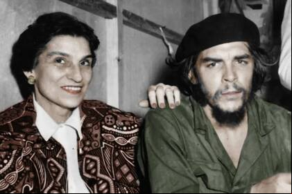 Celia Guevara de la Serna junto a su hermano, Ernesto "Che" Guevara
