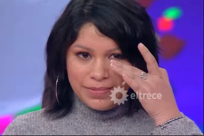Cinthia está embarazada de siete meses y medio y ganó los 3 millones en Los 8 escalones (Foto: Captura eltrece)