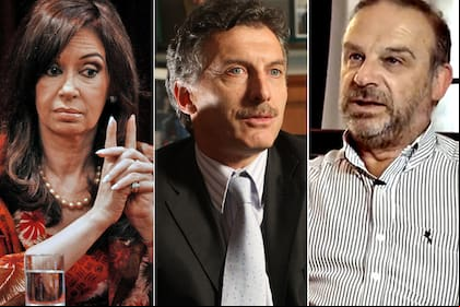 Cristina Fernández de Kirchner, Mauricio Macri y Juan Uccelli, expresidente de la Asociación Argentina de Productores de Porcinos, cuando en 2010 la expresidenta habló de las "propiedades" de la carne de cerdo para mejorar la actividad sexual