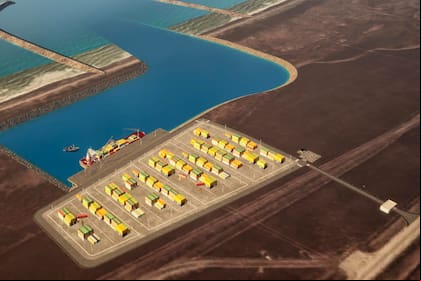 Croquis del puerto de Rio Grande, a cargo de Mirgor