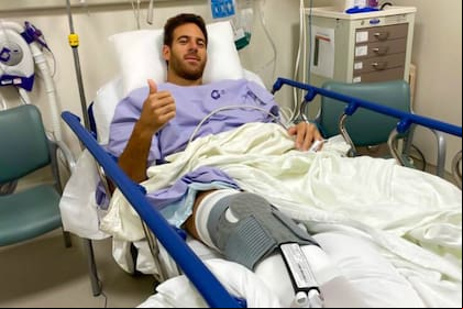 Del Potro, luego de la operación en la rodilla