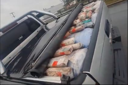 Descubrieron una tonelada de hoja de coca. Foto: captura