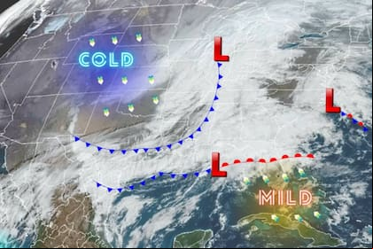 Desde la noche del domingo, un frente frío atraviesa la península de Florida