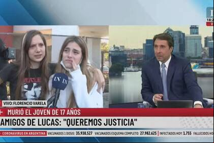 Dos amigas de Lucas González, el joven futbolista baleado por la policía en el barrio de Barracas, hablaron con Eduardo Feinmann y dejaron un desgarrador testimonio