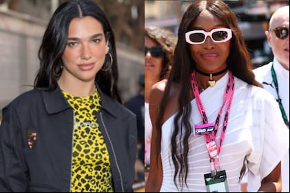 Dua Lipa y Naomi Campbell, las grandes figuras de la tarde sa (Foto: @F1)