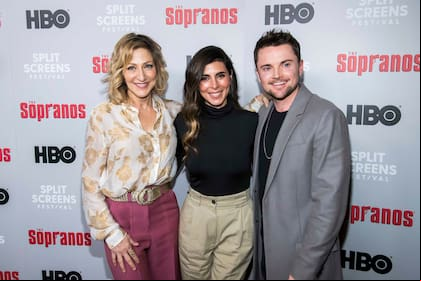 Edie Falco, Robert Iler y Jamie-Lynn Sigler