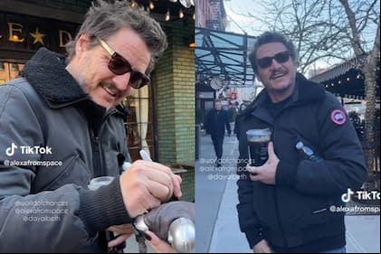 El actor chileno Pedro Pascal, uno de los latinos más queridos por Hollywood en la actualidad, fue interceptado por una iradora a la salida de una cafetería y el clip se volvió viral en redes