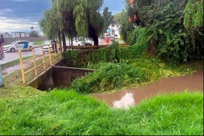El arroyo Giménez, en donde la víctima cayó y murió ahogada.