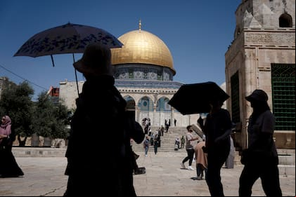 El complejo de la mezquita de Al-Aqsa, en la Ciudad Vieja de Jerusalén (AP Foto/Maya Alleruzzo)