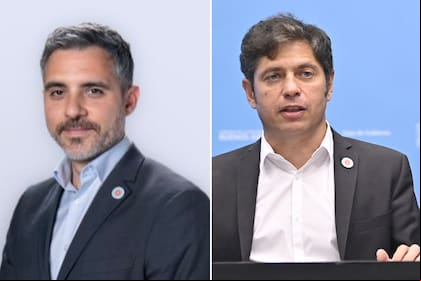 El director de ARBA, Cristian Girard, y el gobernador de la provincia de Buenos Aires, Axel Kicillof