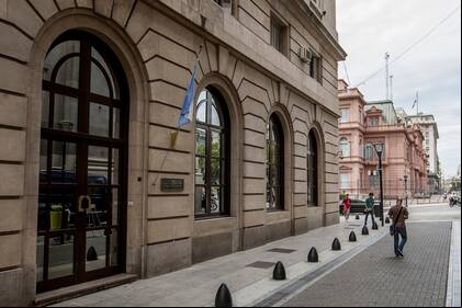 El edificio de la ex SIDE, en la calle 25 de Mayo