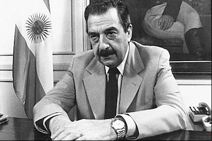 El ex presidente Raúl Alfonsín durante sus días como primer mandatario
