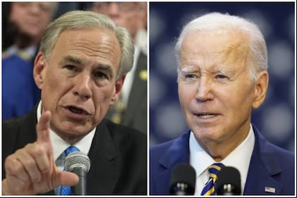 El gobernador de Texas, Greg Abbott, y el presidente de Estados Unidos, Joe Biden