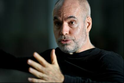 El jefe de gobierno de la Ciudad de Buenos Aires Horacio Rodriguez Larreta en entrevista con La Nación en sede del gobierno porteño.