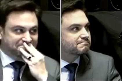 El legislador porteño Ramiro Marra luego de que la presidenta del bloque de La Libertad Avanza (LLA), María del Pilar Ramírez, pidió una cuestión de privilegio para impugnar su nombramiento como nuevo líder del espacio