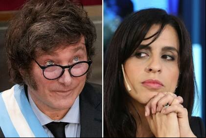 El presidente de la República Argentina, Javier Milei, junto a la extitular del Inadi Victoria Donda
