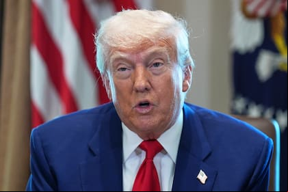 El presidente estadounidense Donald Trump habla en una reunión de gabinete en la Casa Blanca, el miércoles 30 de abril de 2025, en Washington. (AP Foto/Evan Vucci)