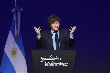 El presidente Javier Milei en el discurso de la Fundación Mediterránea en Córdoba