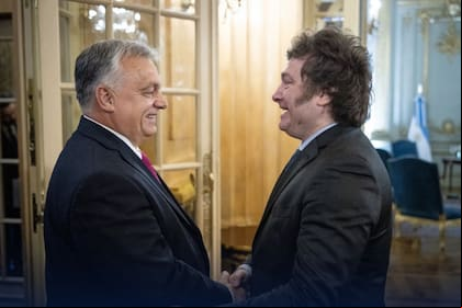 El presidente Javier Milei y el primer ministro de Hungría, Viktor Orbán