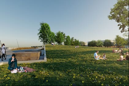 El proyecto oficial contempla la instalación de un parque público, pero también un desarrollo inmobiliario; la propuesta popular plantea la creación de un espacio público en toda la superficie de Costa Salguero y Punta Carrasco