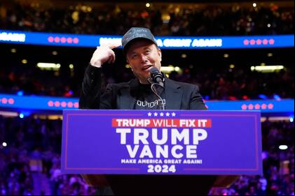 Elon Musk participó en el evento de campaña a favor de Donald Trump en Nueva York