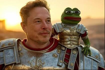 Elon Musk y Pepe, the frog