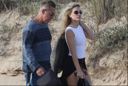 Emilia Attías y el Turco Naim, en su último verano como pareja