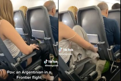 Esto fue lo que hizo una joven argentina en un vuelo de Frontier Airlines