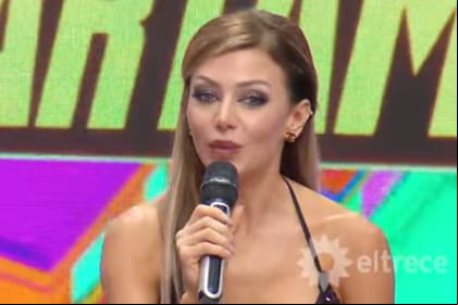 Evangelina Anderson se emocionó con los festejos del campeón de Los 8 escalones (Foto: Captura eltrece)