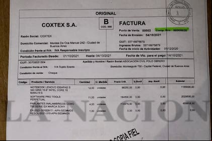 Factura Coxtex S.A.