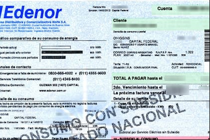 Factura de Edenor