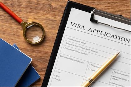 Formulario de aplicación de una visa por parte del Uscis