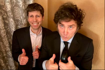 Javier Milei con Sam Altman