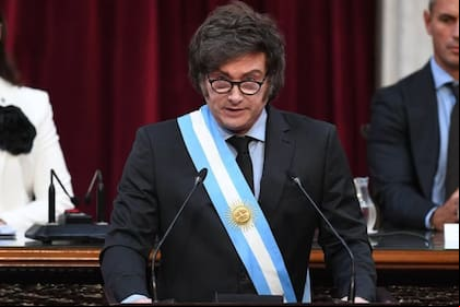 Javier Milei en la 143° apertura de sesiones