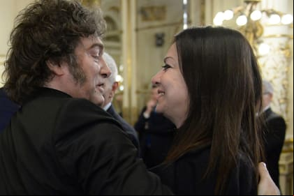 Javier Milei y Sandra Pettovello