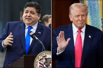 J.B. Pritzker y Donald Trump