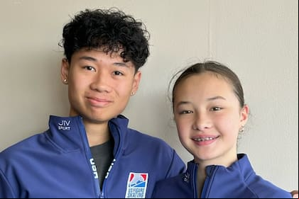 Jon Maravilla compite en patinaje artístico de parejas con Saya Carpenter