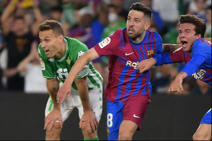 Jordi Alba celebra su golazo