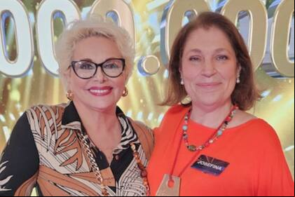 Josefina Lettieri, junto a Carmen Barbieri durante su paso por Los 8 escalones, donde ganó $21.000.000