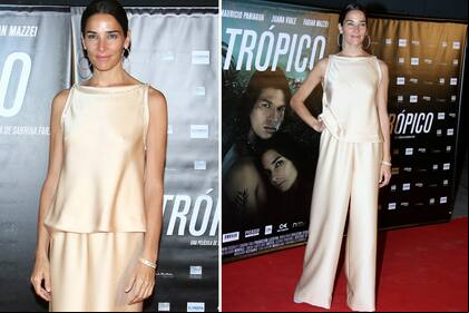 Juana Viale, muy elegante anoche en el preestreno de su film Trópico