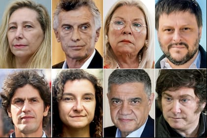 Karina Milei, Mauricio Macri, Elisa Carrió, Leandro Santoro, Martín Lousteau, Vanina Biasi, Jorge Macri y Javier Milei