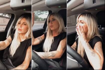 La actriz grabó un video mientras manejaba y no pudo evitar lanzar un exabrupto por otro conductor