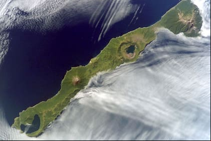 La Isla Simushir se encuentra ubicada entre Rusia y Japón